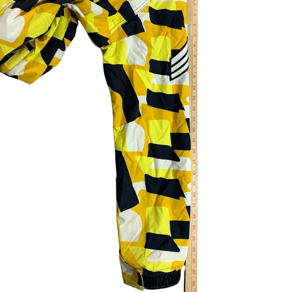 Grenade Snowboard Jacket Mens M Yellow Camo Hooded Insulated Parka Full Zip Snap - Picture 8 of 15